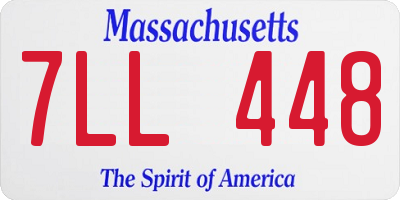 MA license plate 7LL448