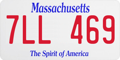 MA license plate 7LL469