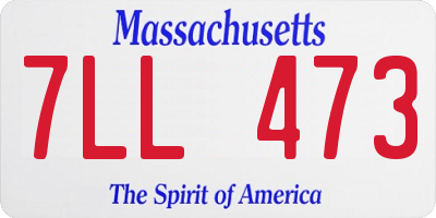 MA license plate 7LL473