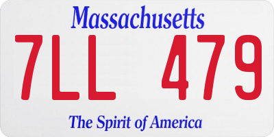 MA license plate 7LL479