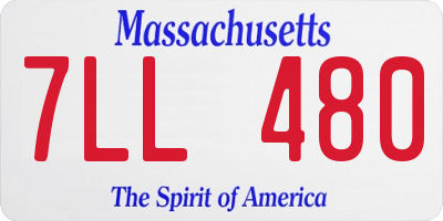 MA license plate 7LL480