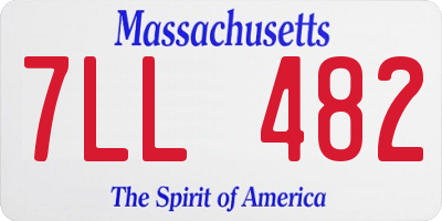 MA license plate 7LL482