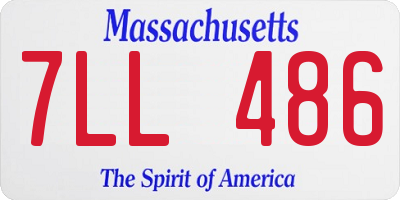 MA license plate 7LL486