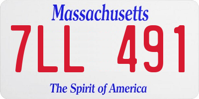 MA license plate 7LL491