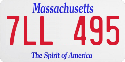 MA license plate 7LL495