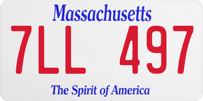 MA license plate 7LL497