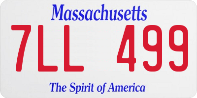 MA license plate 7LL499