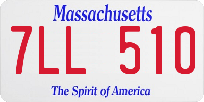 MA license plate 7LL510