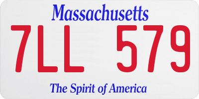 MA license plate 7LL579
