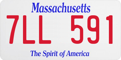 MA license plate 7LL591
