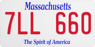 MA license plate 7LL660