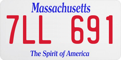 MA license plate 7LL691