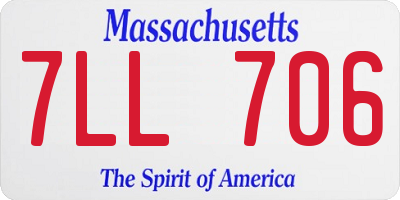 MA license plate 7LL706