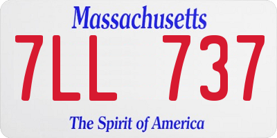 MA license plate 7LL737