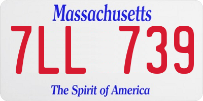 MA license plate 7LL739