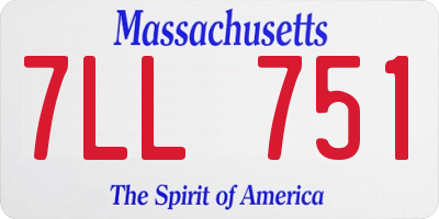 MA license plate 7LL751