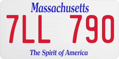 MA license plate 7LL790