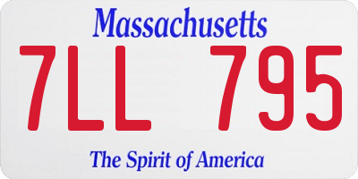 MA license plate 7LL795