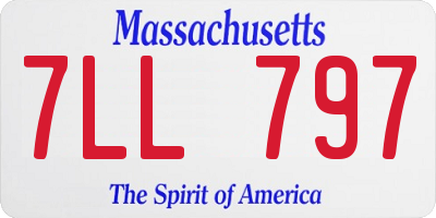 MA license plate 7LL797