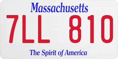 MA license plate 7LL810