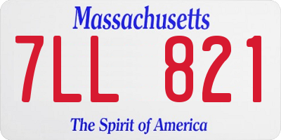 MA license plate 7LL821