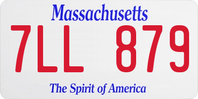 MA license plate 7LL879