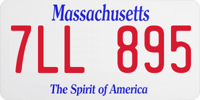 MA license plate 7LL895