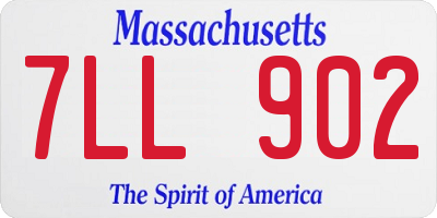 MA license plate 7LL902