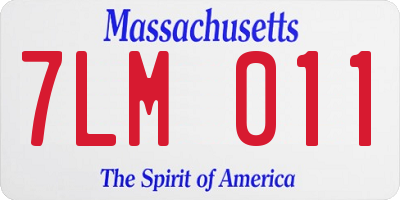 MA license plate 7LM011