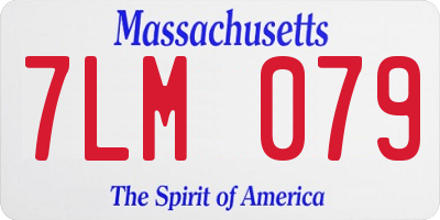 MA license plate 7LM079