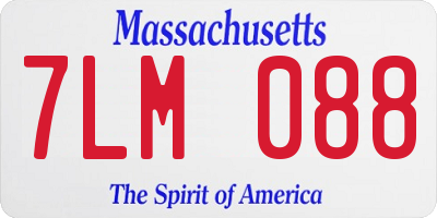MA license plate 7LM088