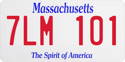 MA license plate 7LM101