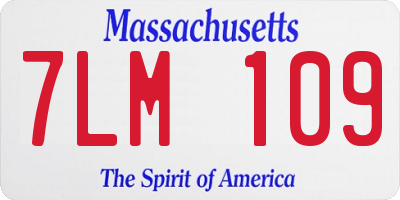 MA license plate 7LM109