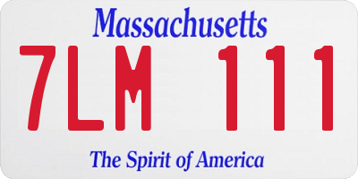 MA license plate 7LM111