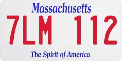 MA license plate 7LM112