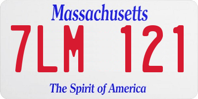 MA license plate 7LM121