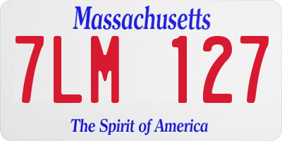 MA license plate 7LM127