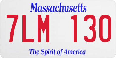 MA license plate 7LM130