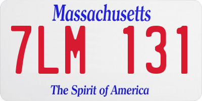 MA license plate 7LM131
