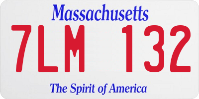MA license plate 7LM132