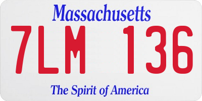 MA license plate 7LM136