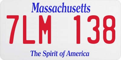 MA license plate 7LM138