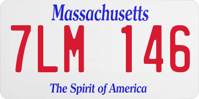MA license plate 7LM146