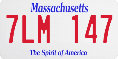 MA license plate 7LM147
