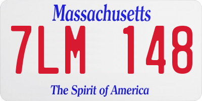 MA license plate 7LM148