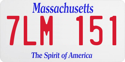 MA license plate 7LM151