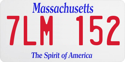 MA license plate 7LM152