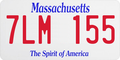 MA license plate 7LM155