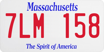 MA license plate 7LM158