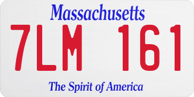MA license plate 7LM161